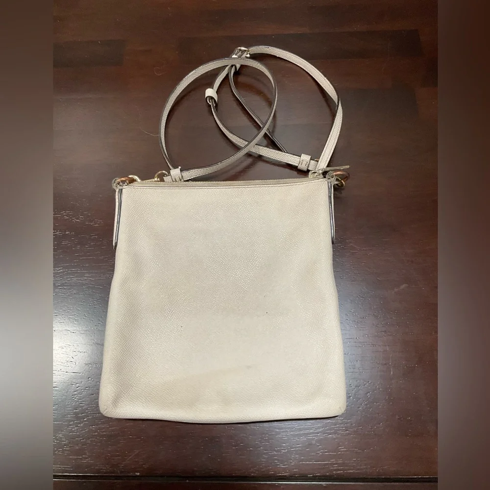 COACH LEATHER‎ IVORY CROSSBODY BAG